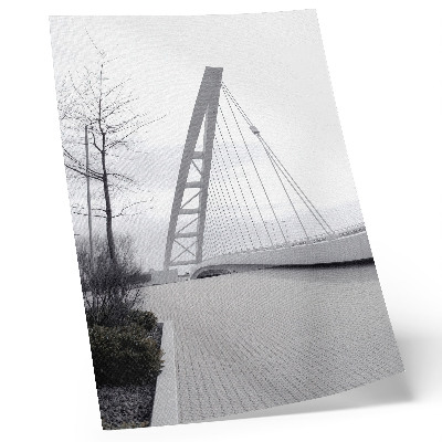 Wandposter Minimalistische moderne brugconstructie