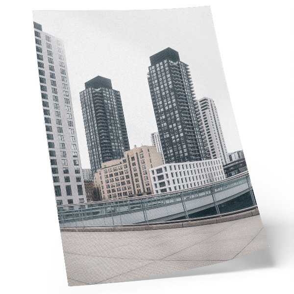 Decoratieve poster Moderne wolkenkrabbers, een minimalistische, strakke uitstraling