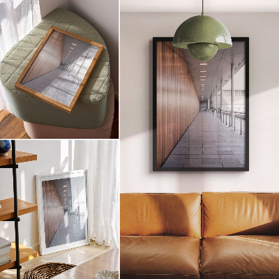 Poster Moderne gangverlichting symmetrie