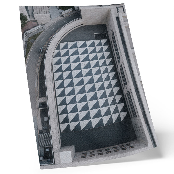 Poster Elegante geometrische patronen, futuristische architectuur