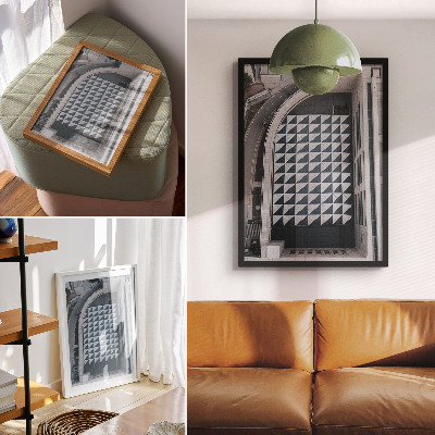 Poster Elegante geometrische patronen, futuristische architectuur