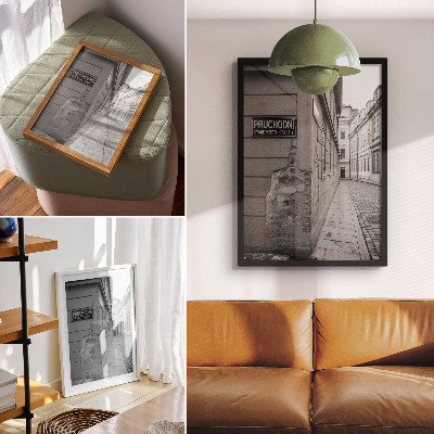 Decoratieve poster Gevels van oude gebouwen, architectonische details