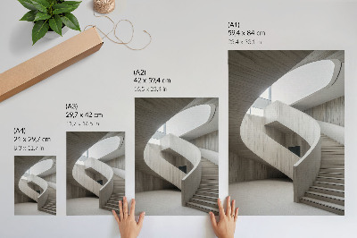 Decoratieve poster Moderne wenteltrap in een elegant interieur
