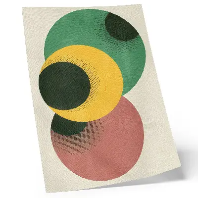 Decoratieve poster met opvallende cirkels in levendige kleuren