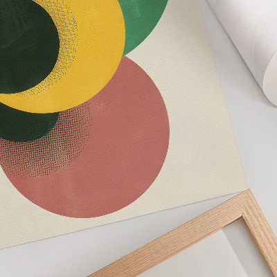 Decoratieve poster Opvallende cirkels in levendige kleuren