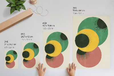 Decoratieve poster Opvallende cirkels in levendige kleuren