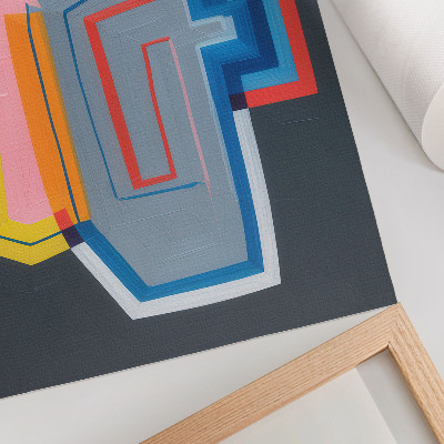 Wandposter Abstracte vormen, energieke kleuren, moderniteit