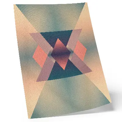 Decoratieve poster met geometrische vormen in elegante pastelkleuren