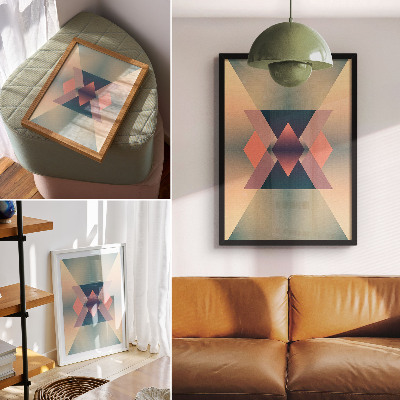 Decoratieve poster Geometrische vormen, pastelkleuren, elegantie