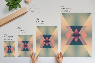 Decoratieve poster Geometrische vormen, pastelkleuren, elegantie