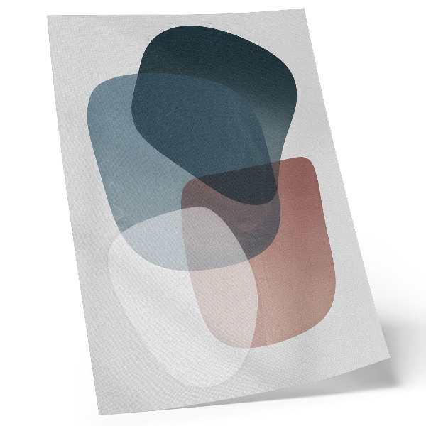 Wandposter In elkaar grijpende vormen, elegantie, minimalisme