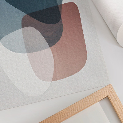 Wandposter In elkaar grijpende vormen, elegantie, minimalisme