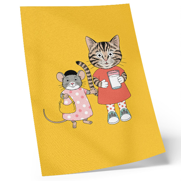 Decoratieve poster Kleurset Kat en Muis en Sprookjesfiguren