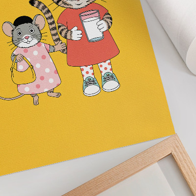 Decoratieve poster Kleurset Kat en Muis en Sprookjesfiguren