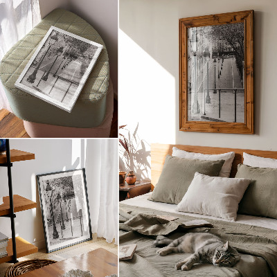 Decoratieve poster Charmante lantaarns, prachtige architectuur, straat