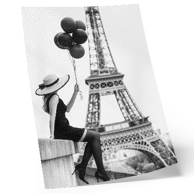 Decoratieve poster Vrouw met ballonnen, toren van elegantie
