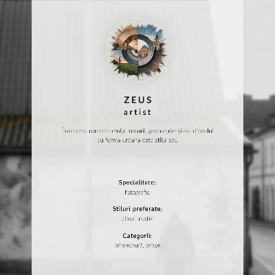 Decoratieve poster Straat, huurkazernes, bloemen, fiets, zwart-wit