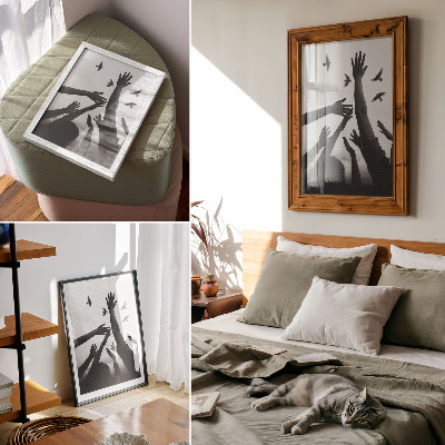 Decoratieve poster Handen omhoog minimalistische stijl