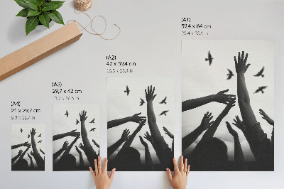 Decoratieve poster Handen omhoog minimalistische stijl