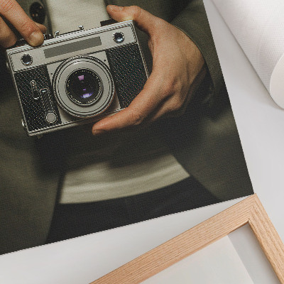 Poster Retro camera met elegante retrostijl