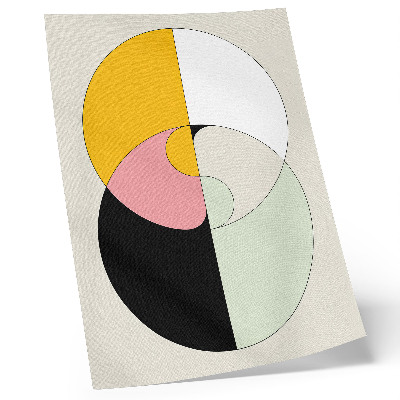Poster Geometrische cirkels, contrasterende kleuren, minimalistische stijl