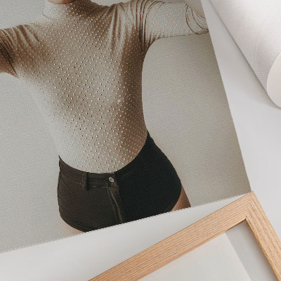 Decoratieve poster Retro elegantie hoge hoed subtiliteit minimalisme