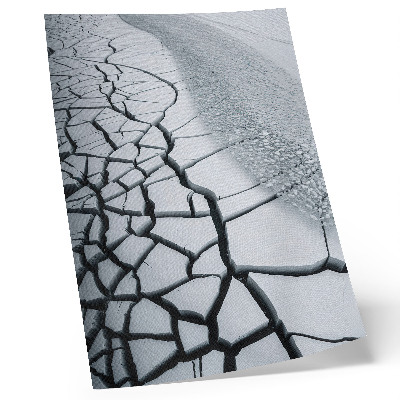 Decoratieve poster IJzige barstjes, harmonieuze winterse schoonheid