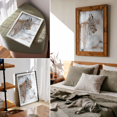 Poster Rysy in de winter, prachtige natuur, harmonie van natuurlijke kleuren.