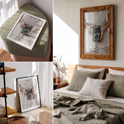 Decoratieve poster Camera kanten jurk delicate nostalgie