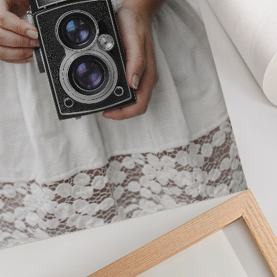 Decoratieve poster Camera kanten jurk delicate nostalgie
