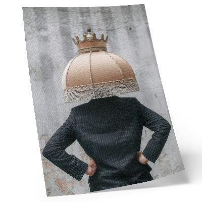 Poster Een verfijnde lampenkap, een elegant pak, een contrast van texturen.