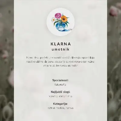 Decoratieve poster met een uniek bloemstuk voor een modern interieur