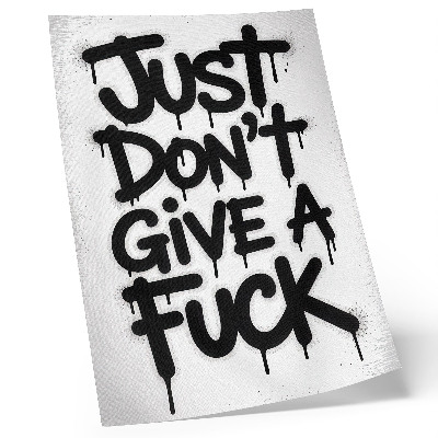Poster Zwarte graffitiletters op een witte achtergrond met contrast.