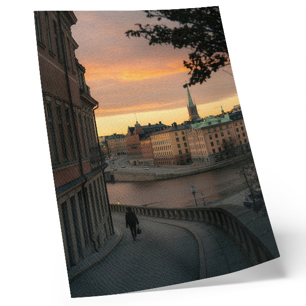 Decoratieve poster Historische gebouwen, avond, vredige sfeer