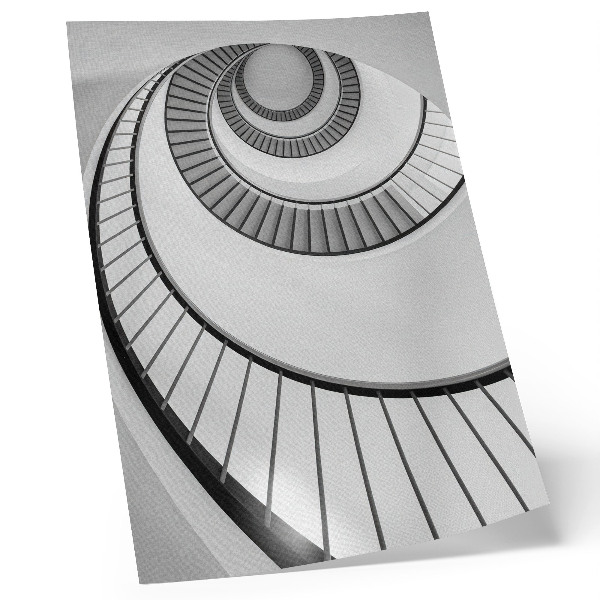 Wandposter Spiraaltrap met betoverende geometrische elegantie