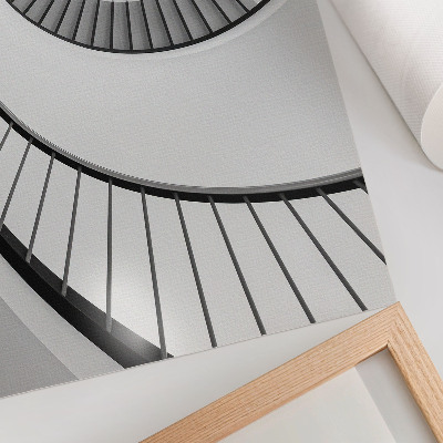 Wandposter Spiraaltrap met betoverende geometrische elegantie