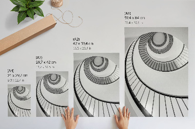 Wandposter Spiraaltrap met betoverende geometrische elegantie