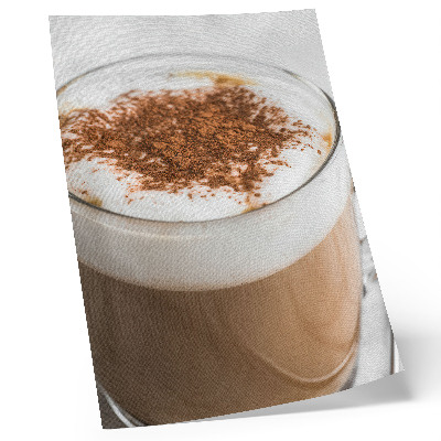 Poster Koffie met schuim, warme kleuren, harmonie