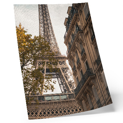 Poster Eiffeltoren architectuur bomen warme kleuren