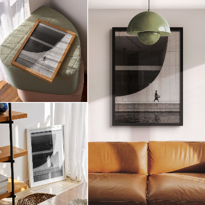 Wandposter Moderne eenvoud, gedurfde geometrie, harmonieus monochroom