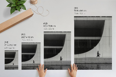 Wandposter Moderne eenvoud, gedurfde geometrie, harmonieus monochroom
