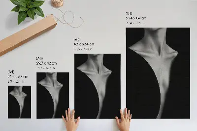 Poster met een subtiele zwart-witte combinatie voor een elegante uitstraling
