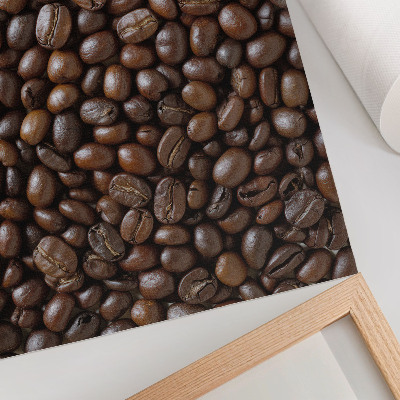 Decoratieve poster Koffiebonen met een bruine textuur