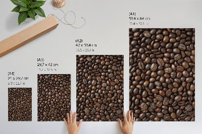 Decoratieve poster Koffiebonen met een bruine textuur