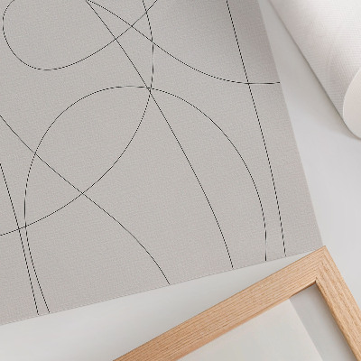 Decoratieve poster Creatieve lijnen op een neutrale achtergrond, zonder chaos.