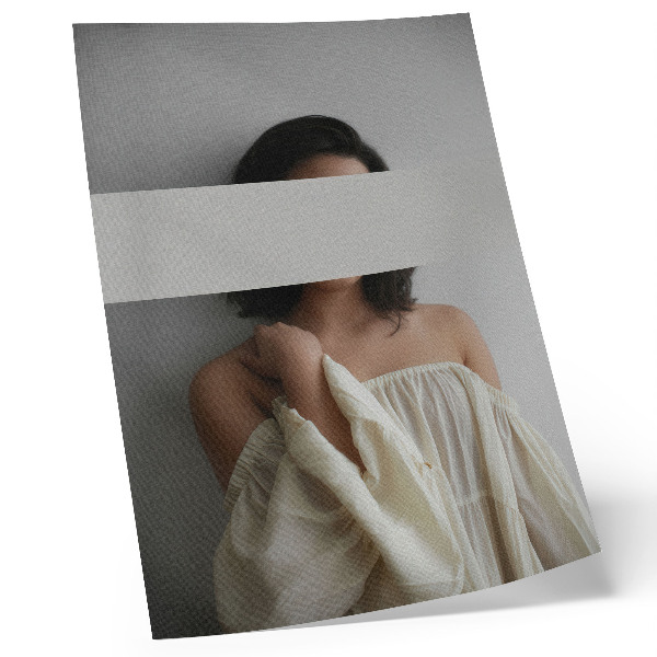 Poster Variabele balans van wit en beige in minimalistische stijl