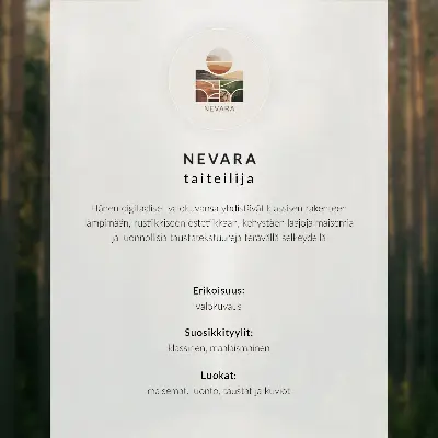 Wandposter eenvoudig boslandschap met hoge bomen in symmetrie