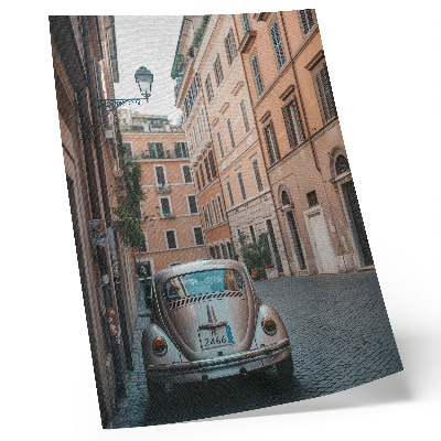 Wandposter Straat met een auto, klassieke architectuur