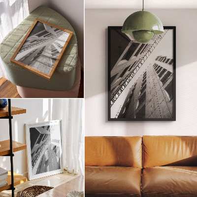 Decoratieve poster Moderne architectuur met geometrische lijnen