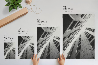 Decoratieve poster Moderne architectuur met geometrische lijnen